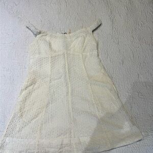 Free People Cream Textured Dress